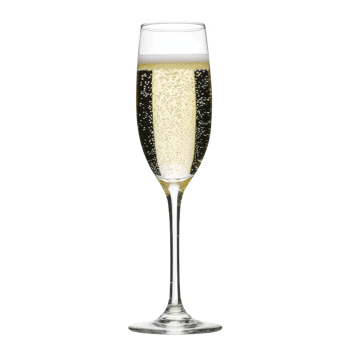 Tall, elegant champagne flute filled with sparkling champagne, showcasing bubbles rising to surface, perfect for celebrations and special occasions png