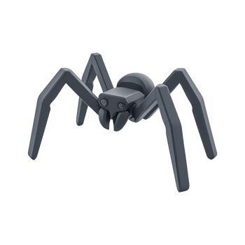 3D illustration of robotic spider with sleek, metallic design and articulated legs, showcasing futuristic and mechanical appearance png