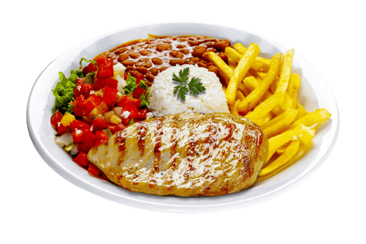 Rice, beans grilled chicken steak salad food png