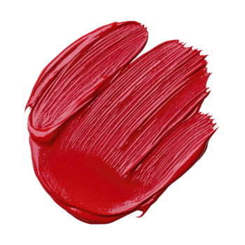Vibrant red paint smear with textured brush strokes on transparent background, showcasing bold and artistic expression png