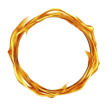 Glowing, fiery ring with dynamic flames creates captivating and intense visual effect. circular shape and vibrant colors suggest energy and movement png