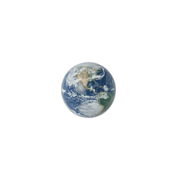 Small, detailed image of Earth floating space, showcasing continents and swirling clouds against transparency background. planet appears vibrant and isolated, emphasizing its beauty and fragility png