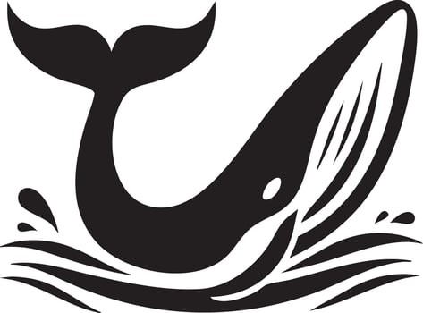 Majestic whale breaching ocean waves a powerful symbol of marine life freedom vector
