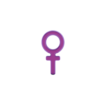 Image shows purple female gender symbol on transparency background. symbol is simple and bold, representing femininity and gender identity. female gender symbol purple png