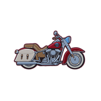 Red and brown vintage motorcycle illustration with sidecar, showcasing classic design elements and intricate details. image highlights retro style and vibrant colors png