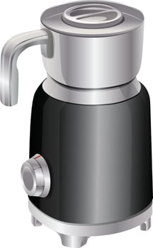 milk frother metal realistic style vector