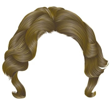 disheveled men's haircut blond colors with parting .beauty fashion vector