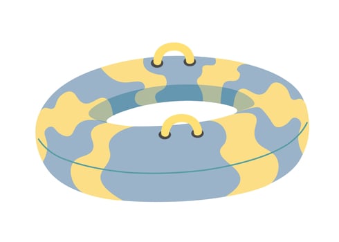 inflatable ring with wavy stripes vector