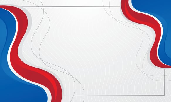 Modern red and blue waves on white background design for certificate vector