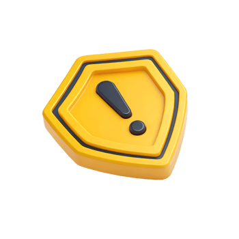 3D Warning Sign Icon A Safety Alert png