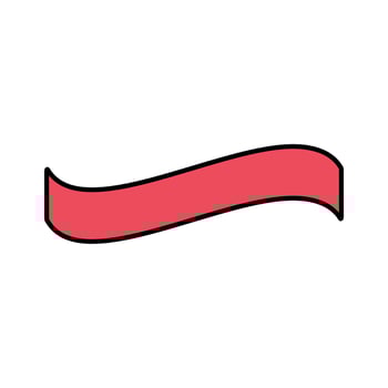 red ribbon banner design illustration vector