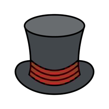 top hat icon design illustration vector