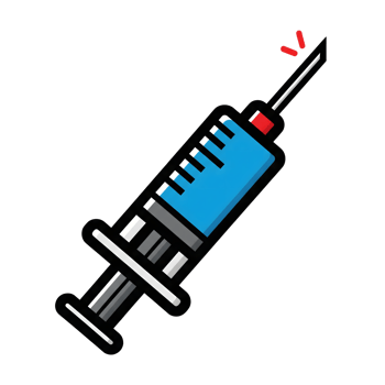 Blue Syringe Medical Icon Injection Healthcare Vaccine Needle isolated on a transparent background png