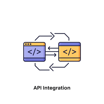 A P I Integration Icon Two Color Code Windows Data Exchange isolated on a transparent background png