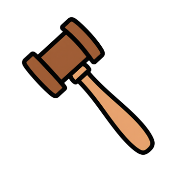 Brown Wooden Gavel Icon Illustration Isolated on a transparent background judge auction png