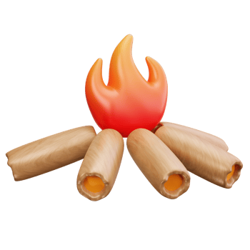 3D Icon Bonfire Campfire png