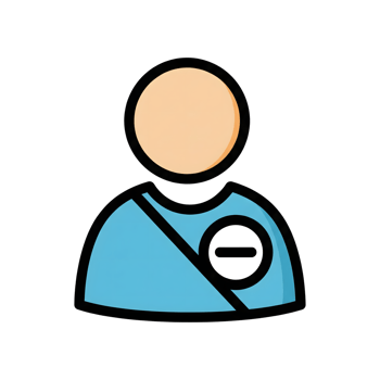 Light Blue Person Icon Negative Symbol Profile Avatar isolated on a transparent background png