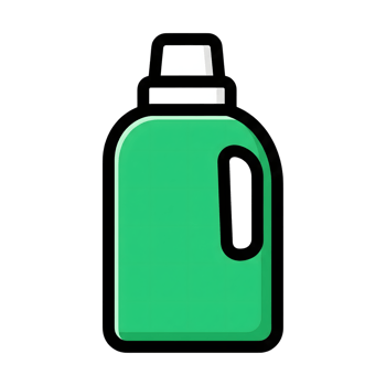 Green Plastic Bottle Detergent Container Icon isolated on a transparent background png