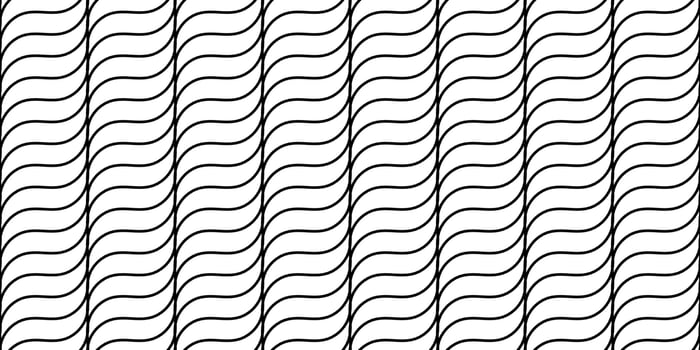 Wavy lines seamless pattern. Undulate stripes repeating background. Diagonal waves texture. Simple curved linear wallpaper. Textile and fabric swatch design template. vector