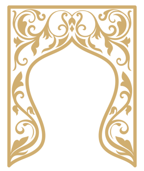 Golden vintage arch frame for decoration vintage design graphic elements transparent background png