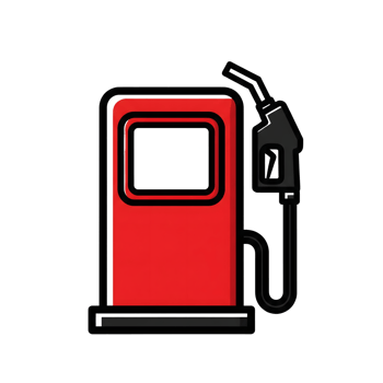 Red Gas Pump Station Icon Fuel Dispenser isolated on a transparent background fuel pump png