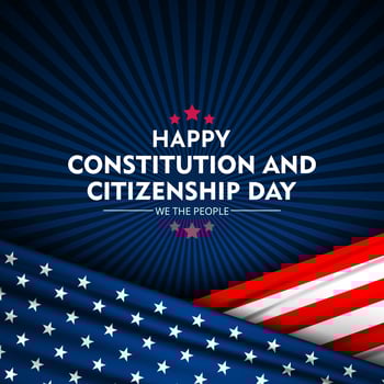 Happy Constitution and Citizenship Day vector