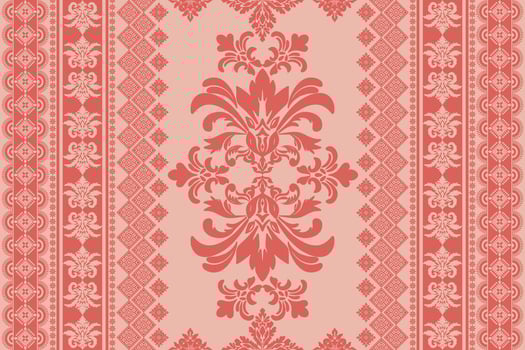 Floral pattern design in pink tones vector