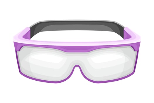 Winter Snow Goggles as Accessory and Protection Against Cold Weather Illustration vector