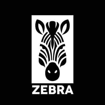 Zebra head logo black and white animal vector