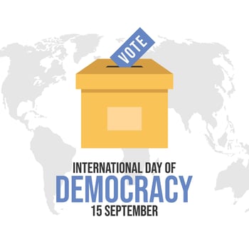 International Day of Democracy On September 15. Design template illustration vector