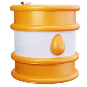 3D Icon Oil Barrel Storage Container png