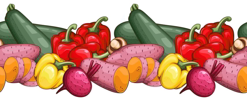 Colorful vegetables for healthy meals vector