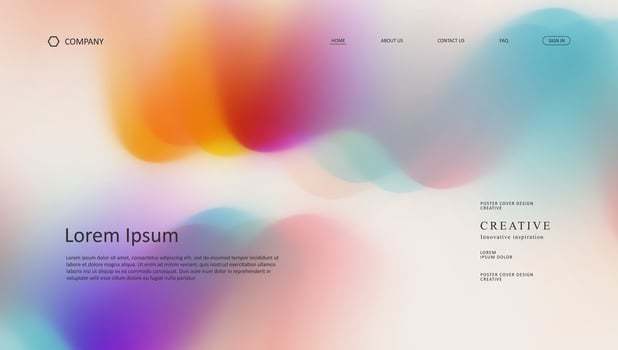 Colorful abstract design and company branding vector