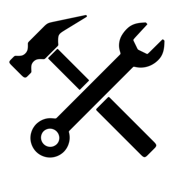 Wrench And Hummer symbol isolated on transparent background png