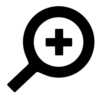 Zoom symbol isolated on transparent background png