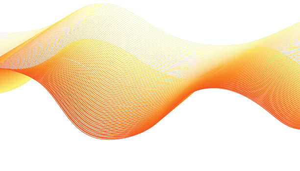 Orange and Yellow Abstract Wave Lines on White Background vector