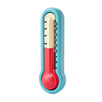 Cartoon Thermometer with Red Liquid on Transparent Background cartoon thermometer png