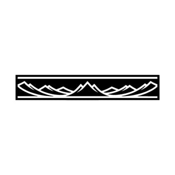 Geometric Mountain Range Border, Minimalist - Mountains vector