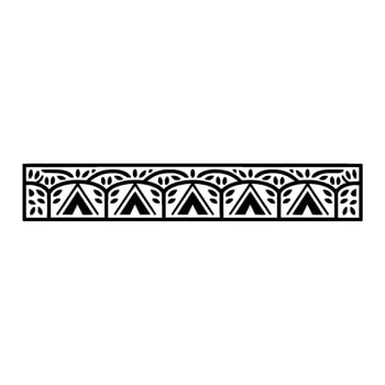 Art Deco Botanical Border, Elegant, Pattern vector