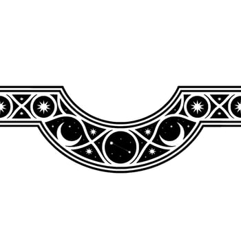Celestial Emblem Vintage Zodiac Border - Constellation vector