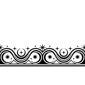 Elegant Starburst Border, Vintage Deco vector