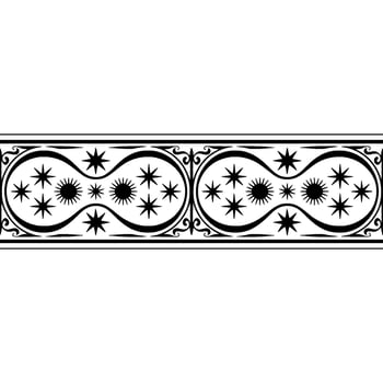 Ornate Starburst Border, Vintage Decorative Element - Ornament vector