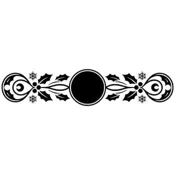 Elegant Vintage Holly Border, Festive Ornamentation vector