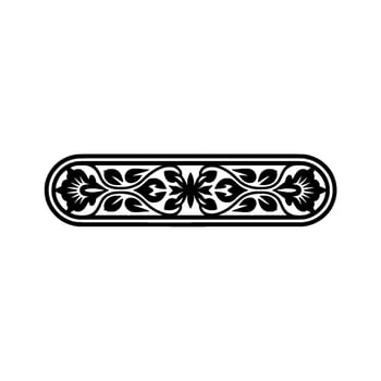 Elegant Botanical Border, Vintage Element - Scroll - Floral vector