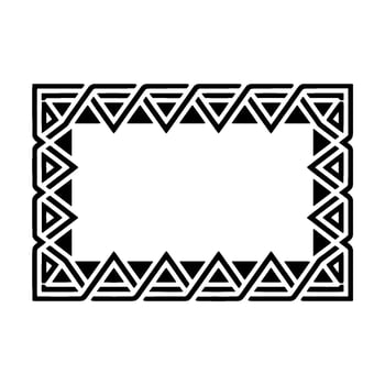 Geometric Deco Frame, Minimalist, Blank Space vector