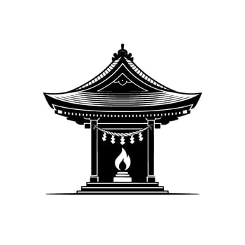 Japanese Temple Guardian, Minimalist vector
