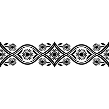 Elegant Floral Border, Vintage, Decorative Element, Daisy - Pattern vector