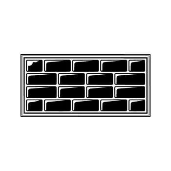 Geometric Brick Grid, Minimalist vector