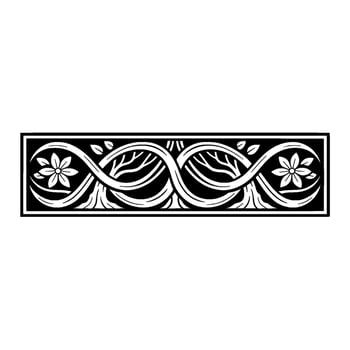 Elegant Botanical Border, Vintage Style, Frame - Floral vector