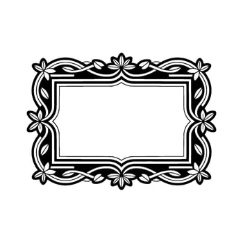 Elegant Botanical Frame, Vintage, Decorative Border, Victorian vector